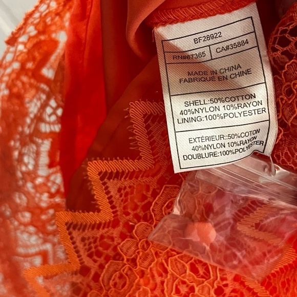 BB Dakota Womens Dress Renley Lace Fit Flare Dress Size 4 Coral Sleeveless NWT - Picture 10 of 14